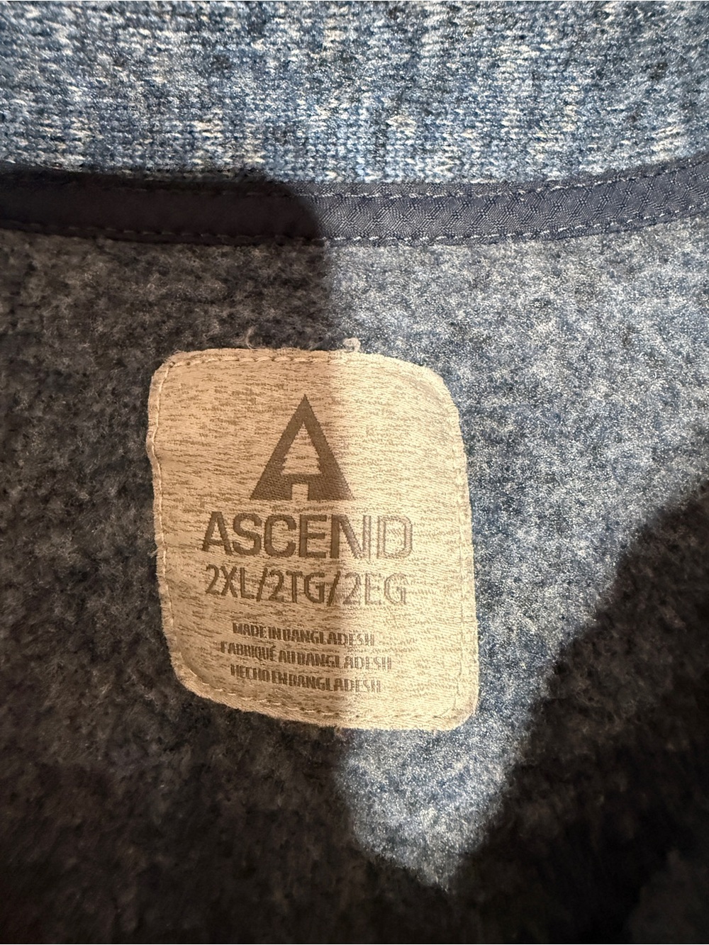 Ascend Men's Blue Zip-Up Fleece Sweater